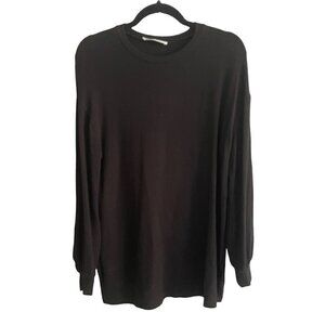 REFORMATION JEANS WOMENS MINI OR TUNIC DRESS LONG SLEEVE CUFF BLACK SIZE XS